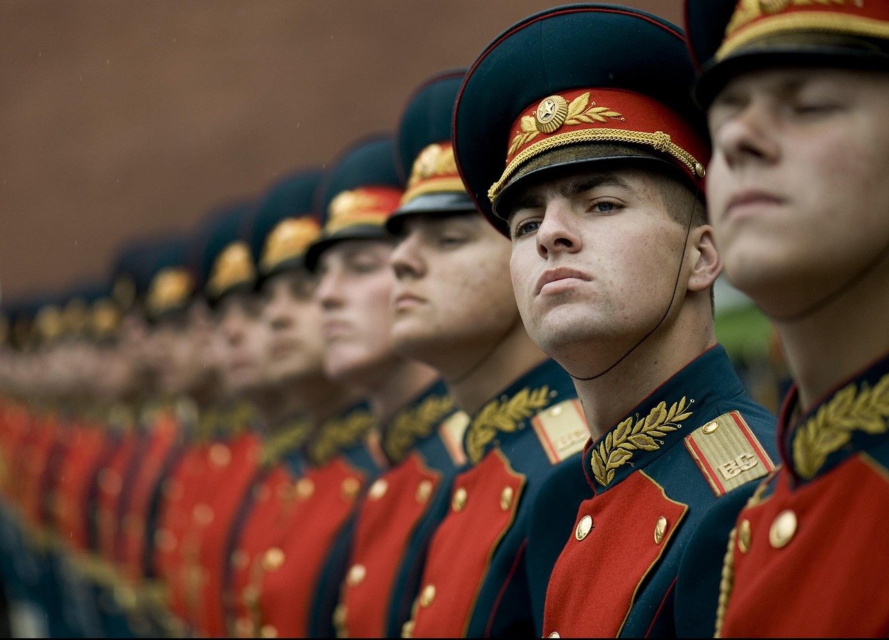 Military honor guard ceremonial formation uniform soldiers