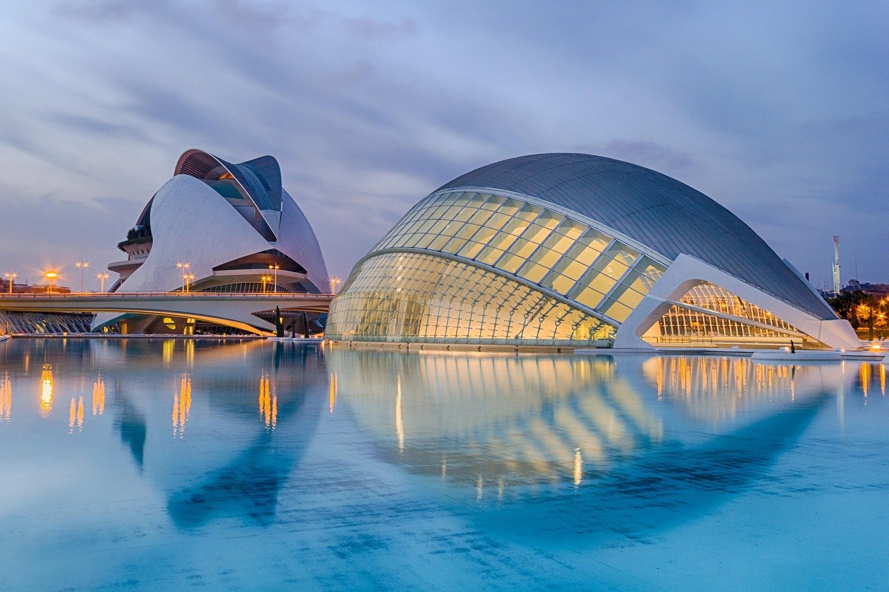 Calatrava modern architecture pedestrian bridge design