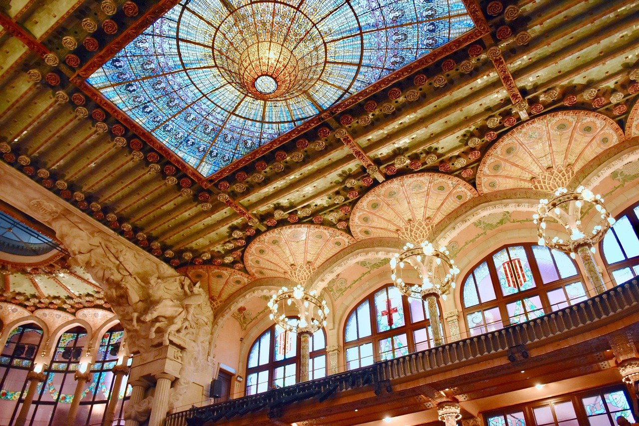 Palau de la Musica Catalana stained glass concert hall Barcelona