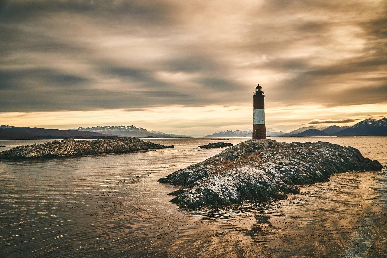 Les Eclaireurs lighthouse Beagle Channel Tierra del Fuego