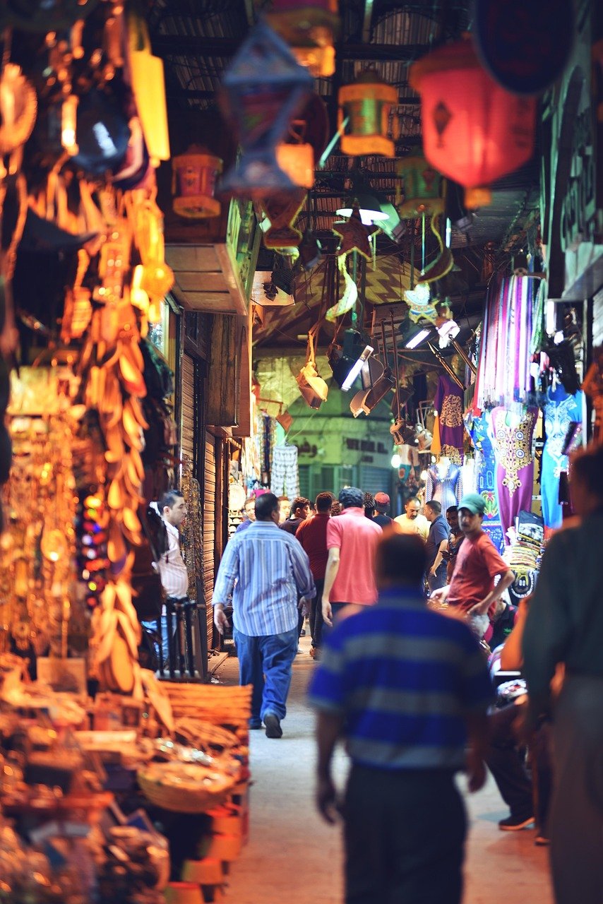 Historic architecture and archways of Khan el-Khalili