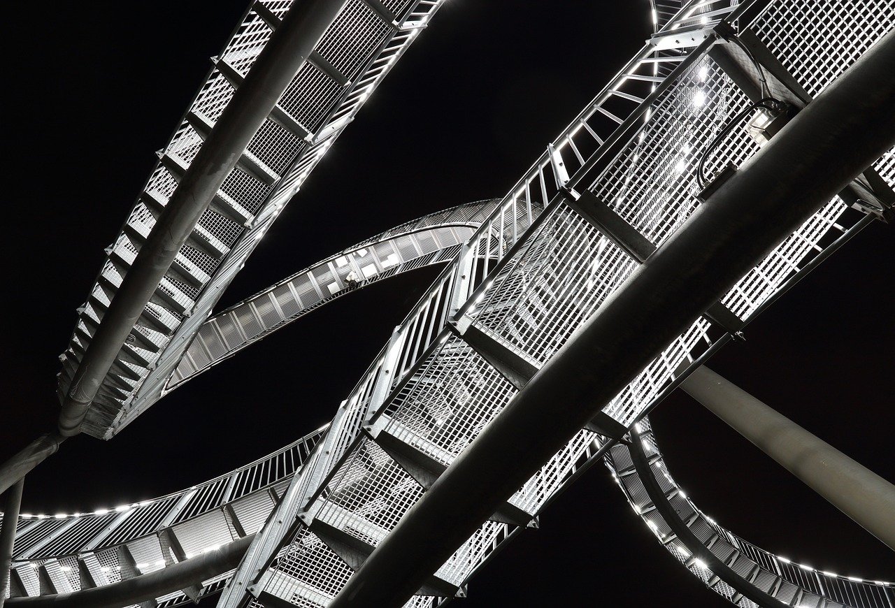 steel sculpture contemporary art abstract structure