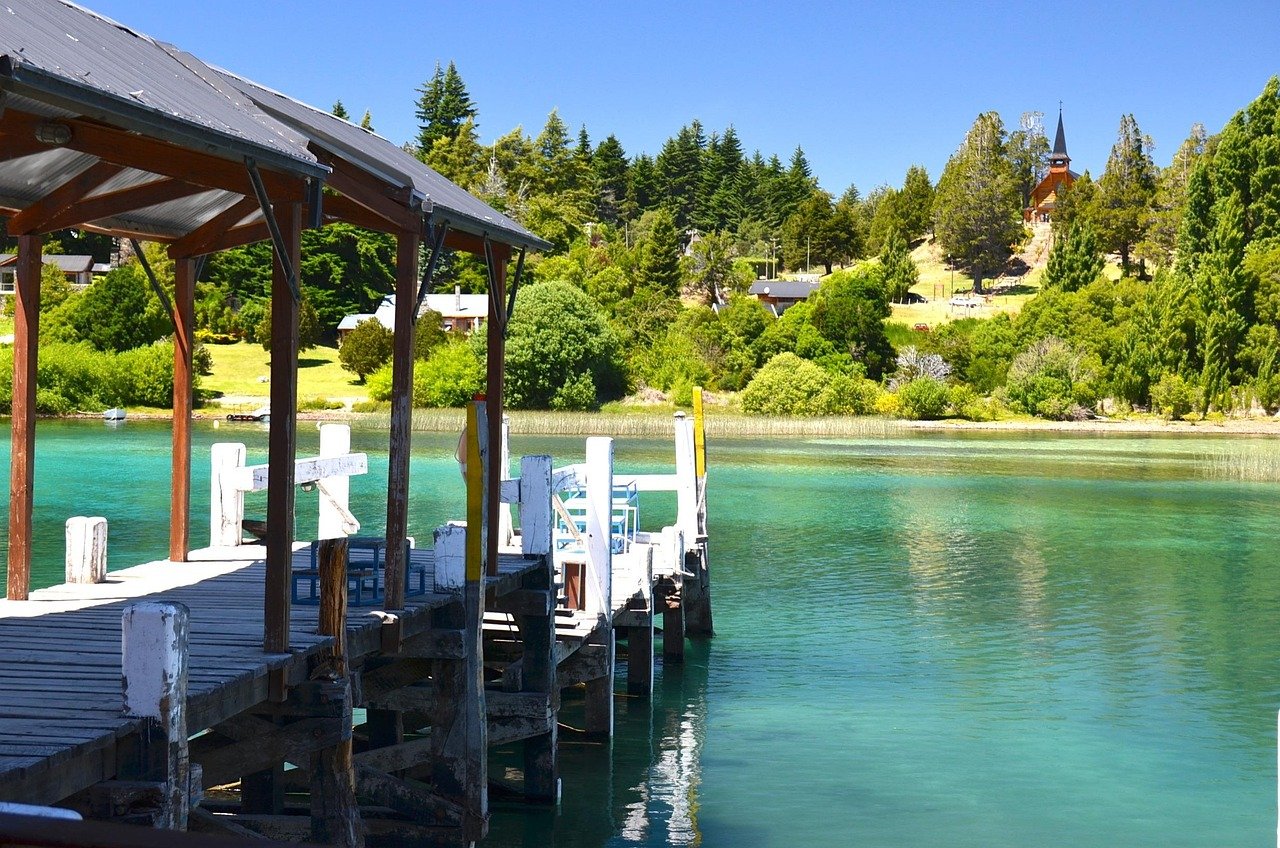 Bariloche lake district Andean forest