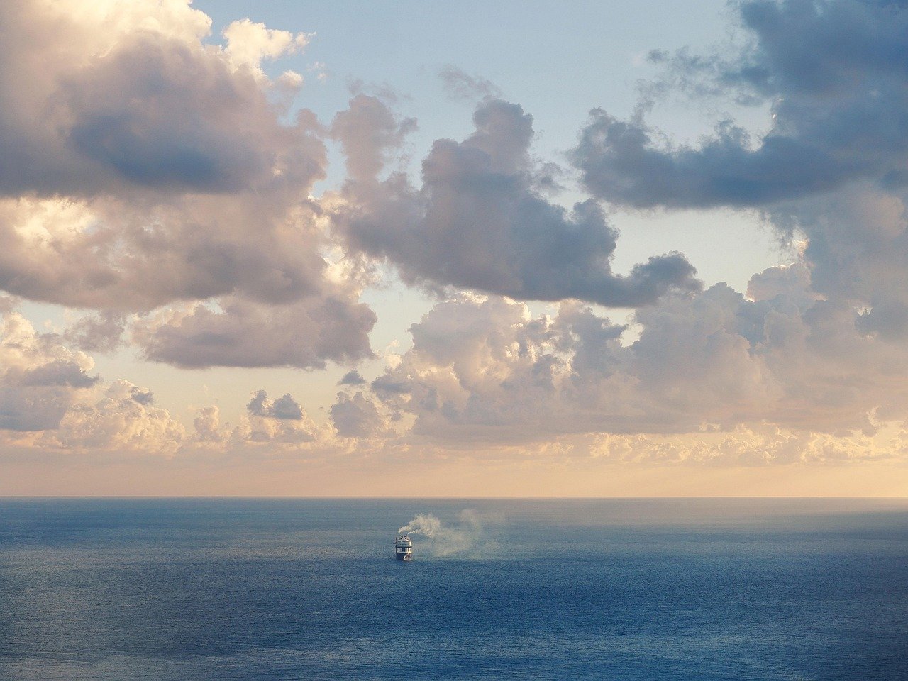 Ferry approaching Sydney Harbour in the early morning