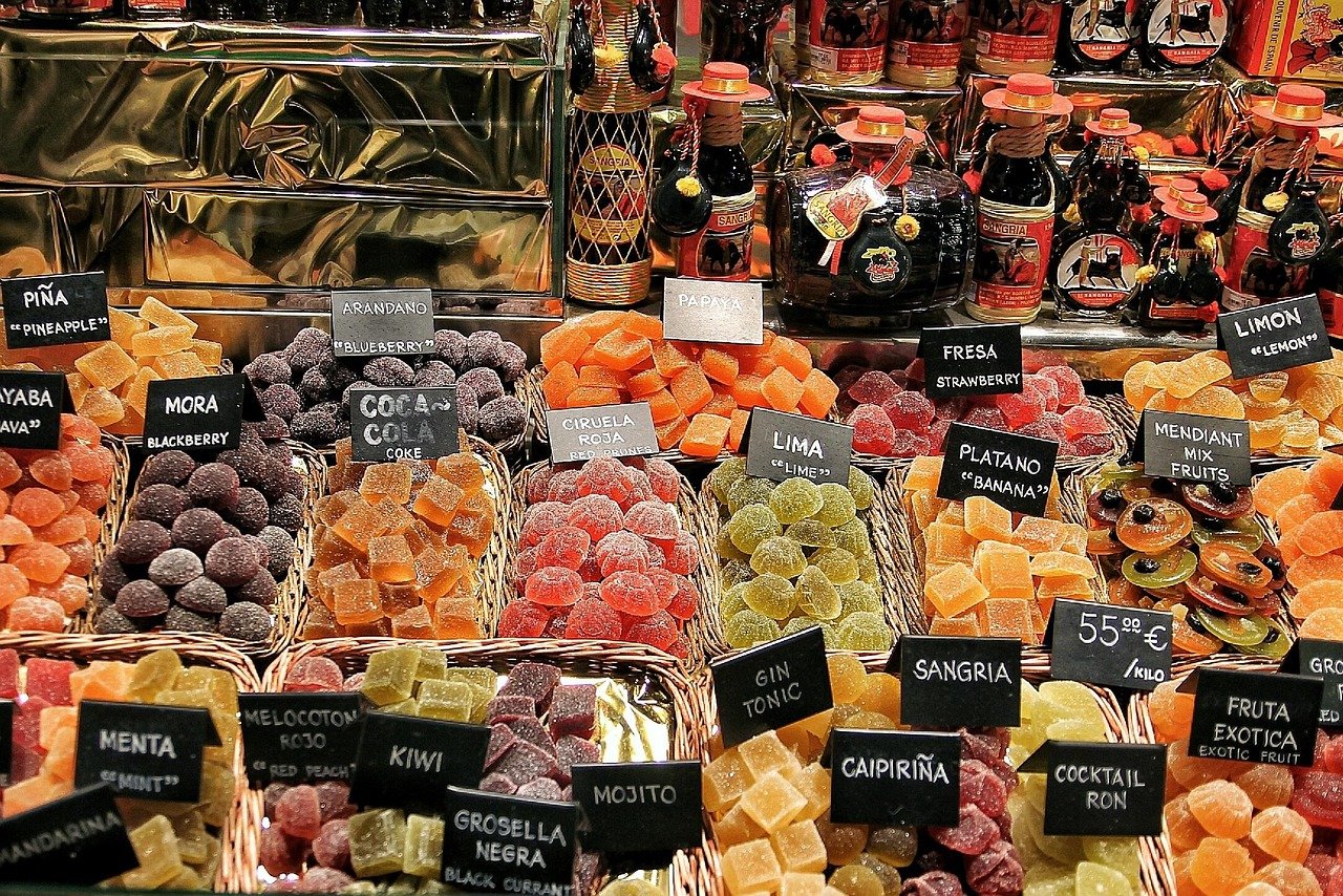 La Boqueria market Barcelona Spain historic food market hall