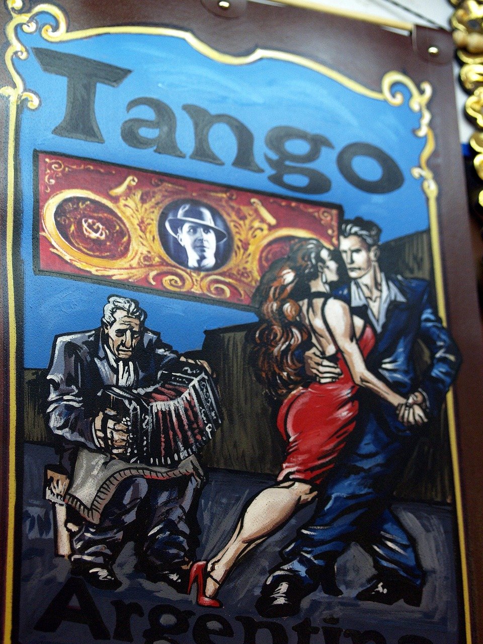 Tango vintage advertisement poster Buenos Aires Argentina