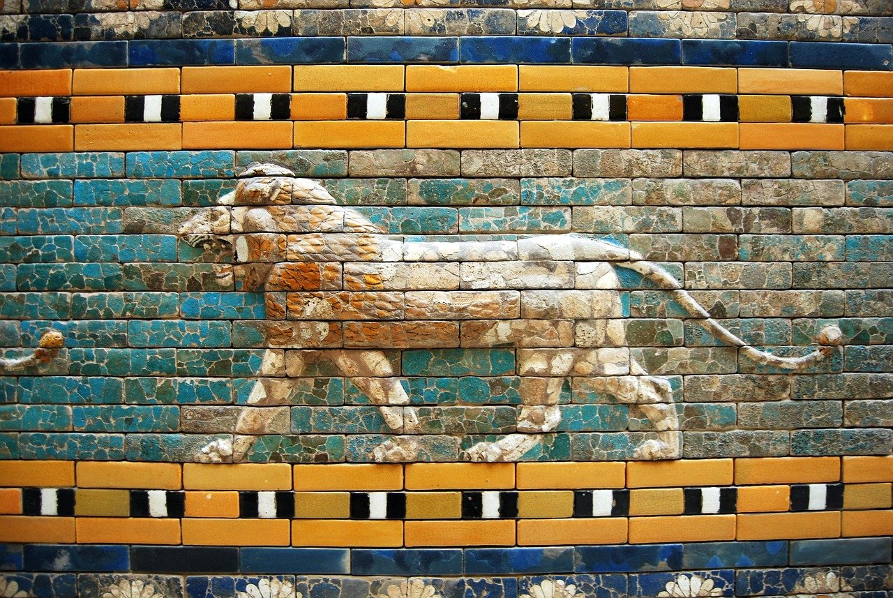 Ishtar Gate Babylon glazed blue brick museum Berlin