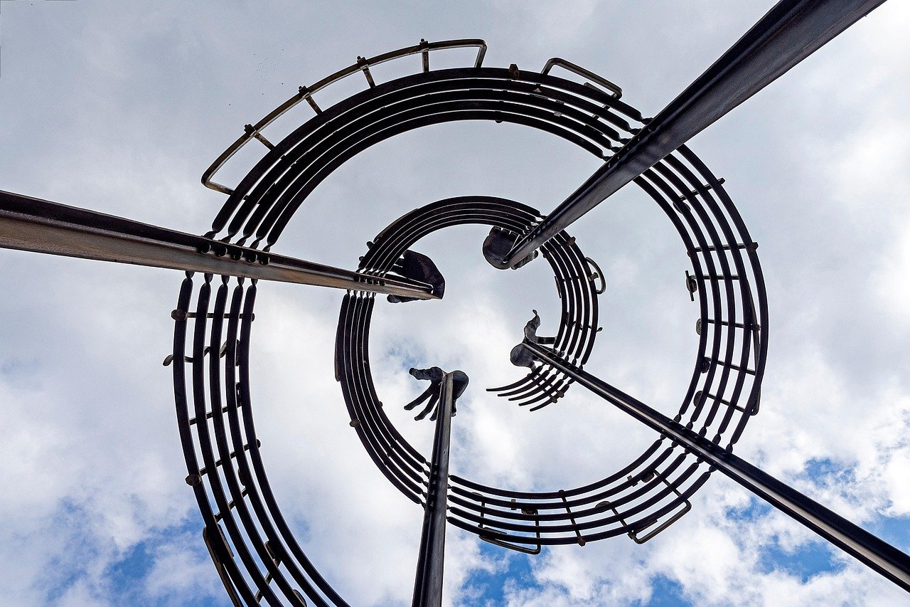 metal sculpture art installation outdoor park