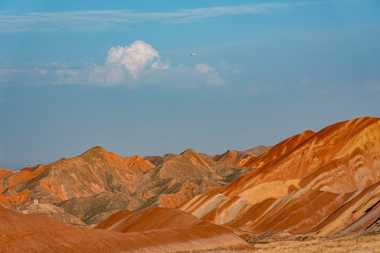 colorful rock formations geological rainbow mineral layers