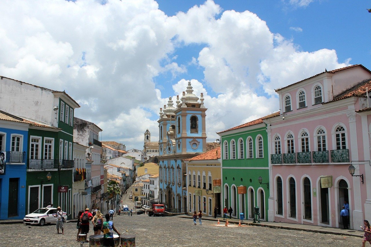 Pelourinho historic center colorful colonial buildings Salvador Bahia
