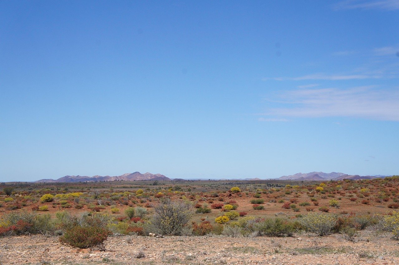 Remote Australian outback coastal desert Shark Bay