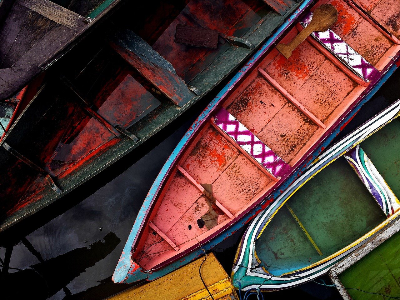Amazon fisherman boat river water