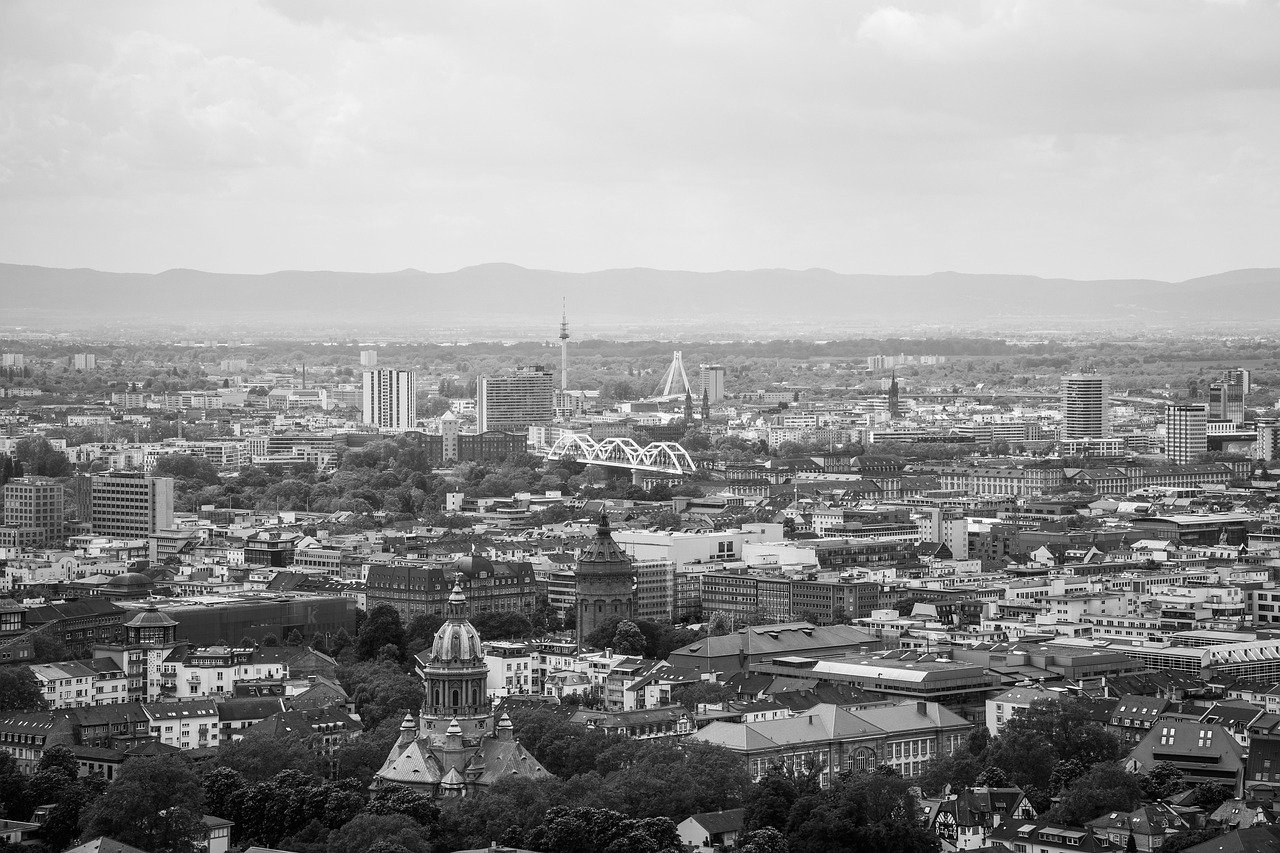 Panoramic view of Rome from above