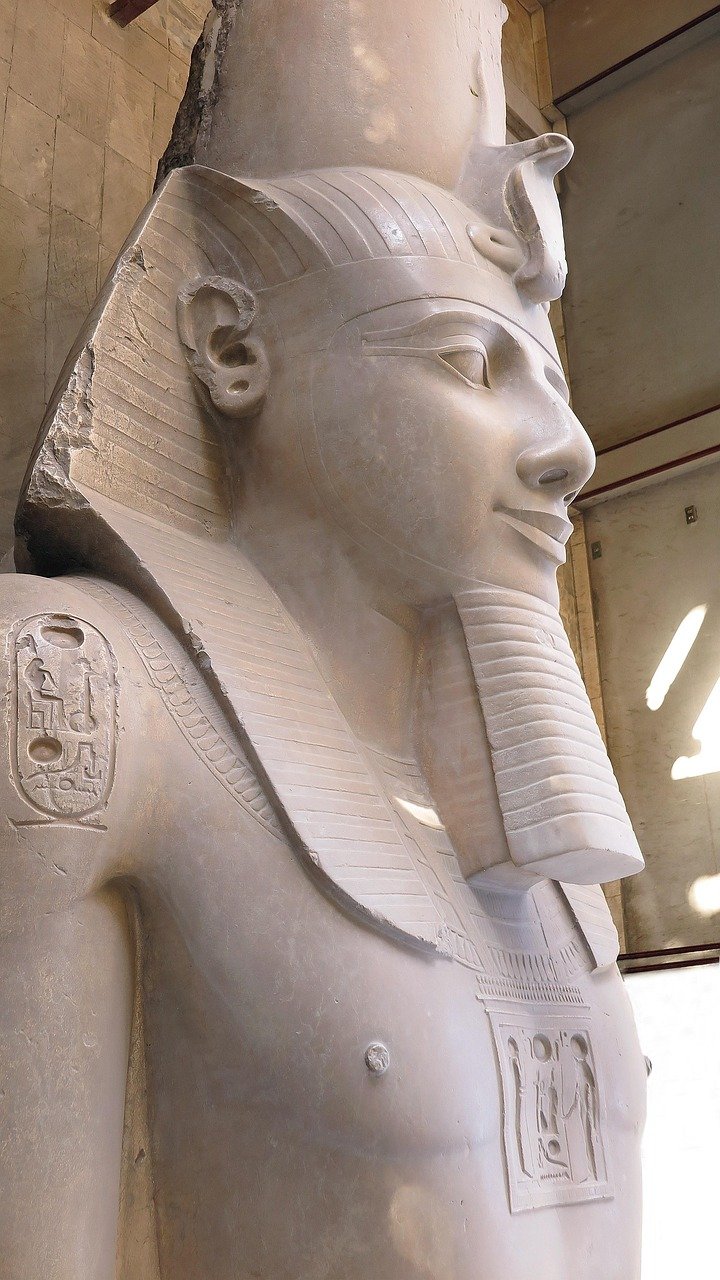 Colossal Ramses II statue ancient Memphis Egypt
