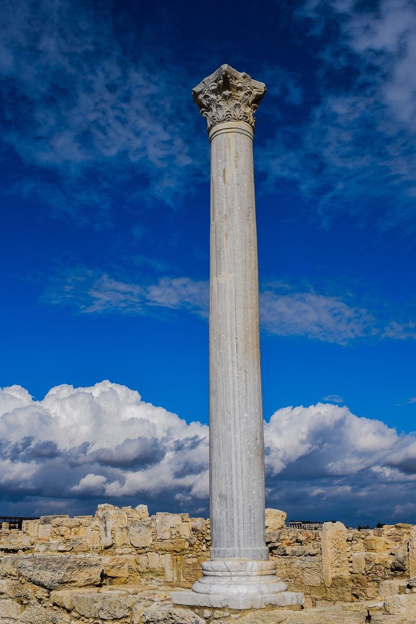 Greek ruins columns archaeological site Turkey