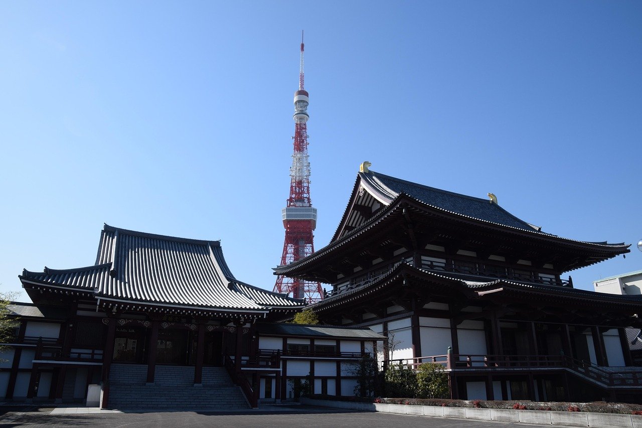 Zojoji temple near Tokyo Tower in Minato ward