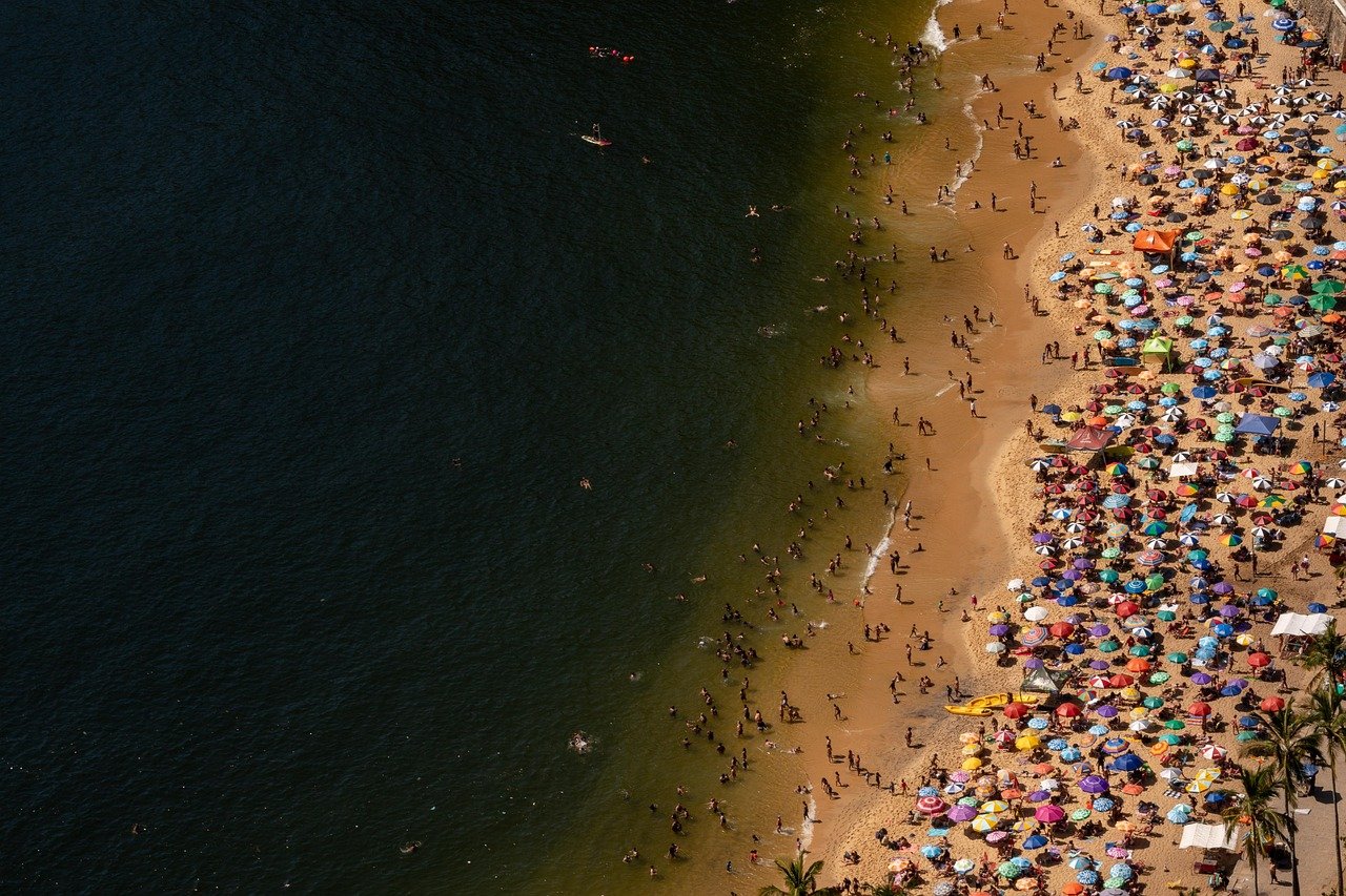 Praia Vermelha beach Rio de Janeiro red sand cove