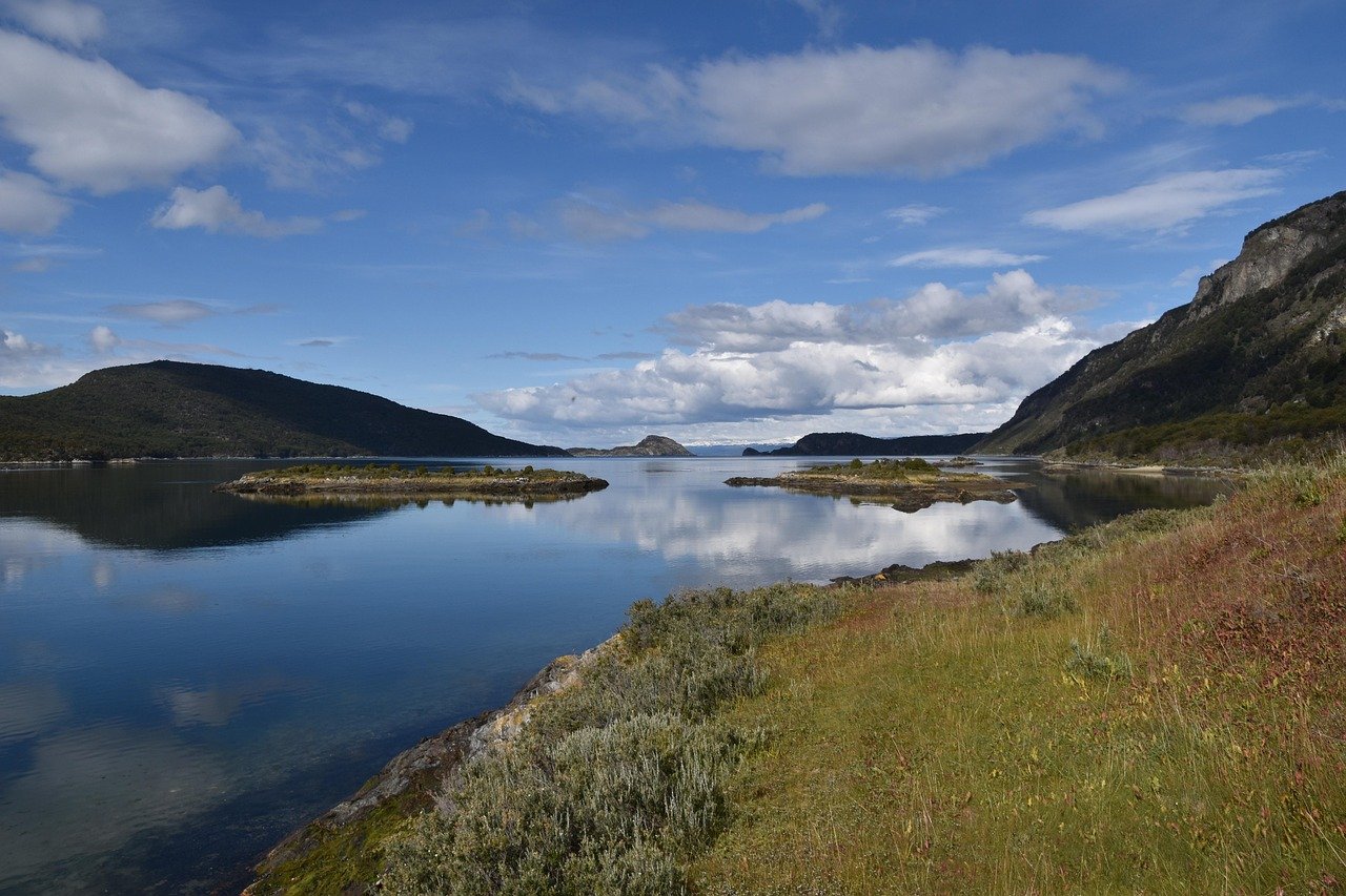 Lapataia Bay Tierra del Fuego coast Patagonia Argentina end of the world