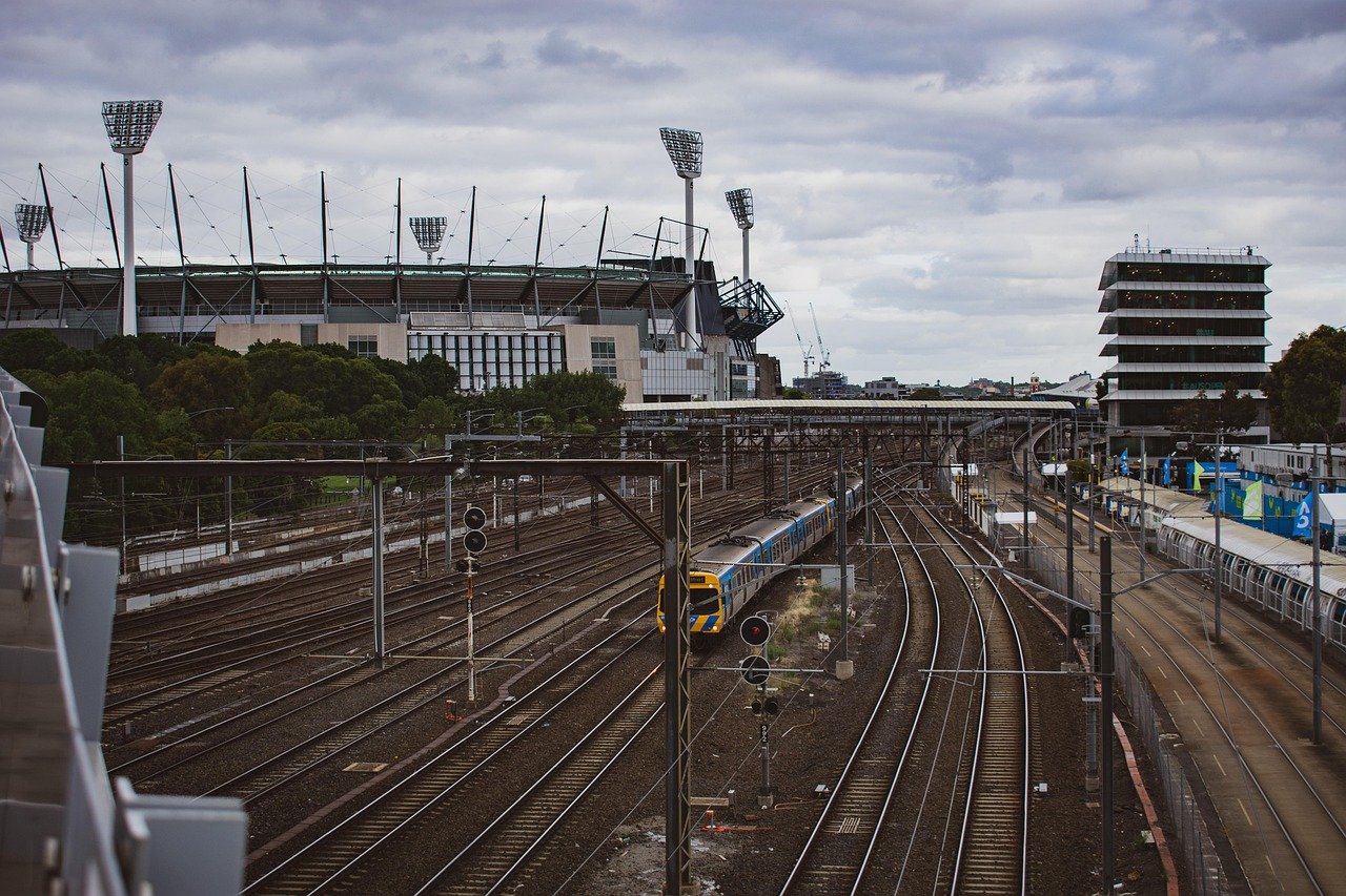 Australian rules football AFL match crowd stadium Melbourne