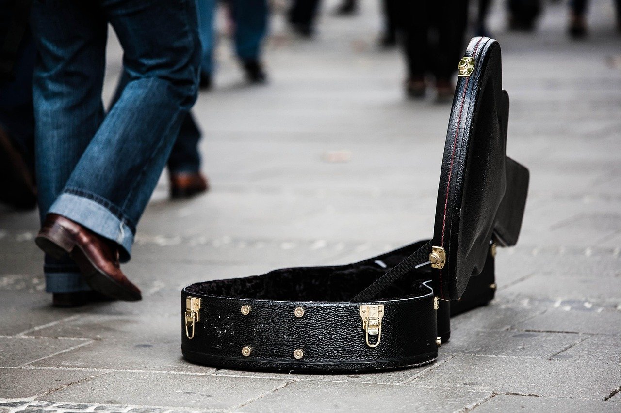 Chile street performers musicians pedestrian zone