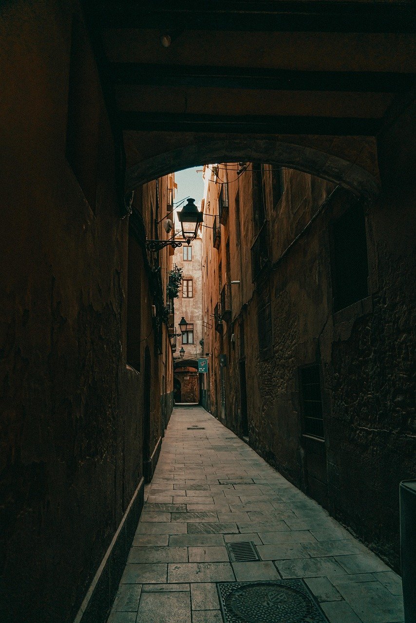 El Born Barcelona medieval neighbourhood street cobblestone