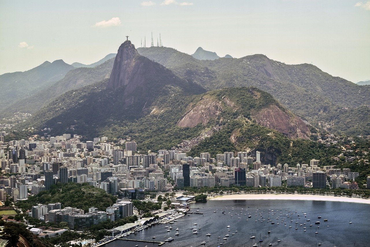 Christ the Redeemer statue Corcovado mountain Rio de Janeiro panorama