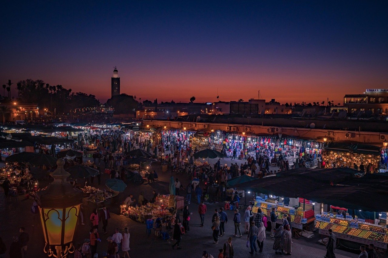 Marrakech red city medina souks Morocco north Africa historic