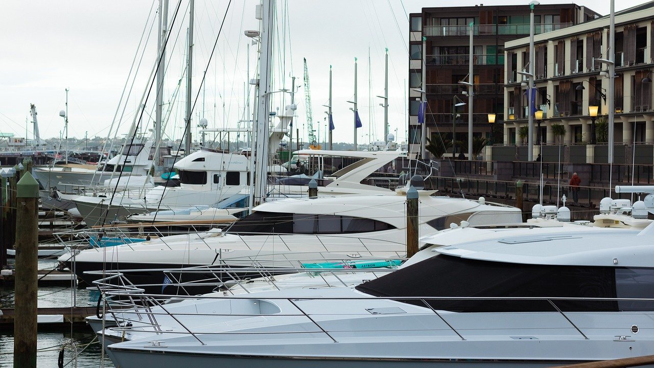 Viaduct Harbour Auckland marina restaurants waterfront